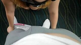 pussy and legs shake from multiple anal orgasms in hotel