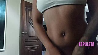 in the morning haze, uncle's boyfriend whispers joi guidance to pretty latina in wet lingerie pov