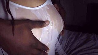 oily brunette teen beauty rides massive black cock hard