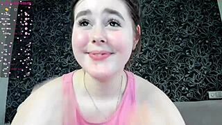 emilia's webcam show reveals her bbw curves up close