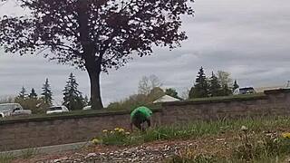 practicing indoor workout routine outdoors privately now 3