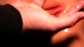 Double Penetration Fuck Doll Pussy Practice with Cute Shaved Toy