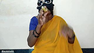 i watched south mallu auntie stuff huge banana deep in her wet pussy