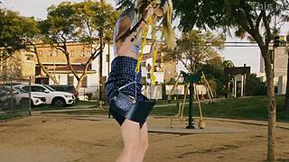 Hazel Haze Assfucked Hard On Swing
