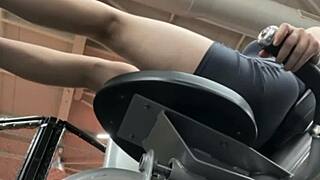 crazy teen fingers big tits ass in gym before public hardcore fuck