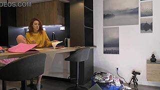 Redhead college coed's miniskirt try-on turns porn casting wild