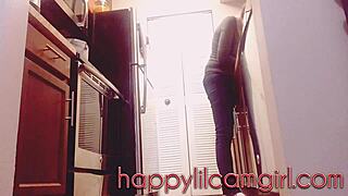 giantess babe cleans kitchen ignoring your tiny stares