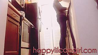 giantess babe cleans kitchen ignoring your tiny stares