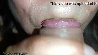 She finishes dinner swallowing hot cum 💦😈