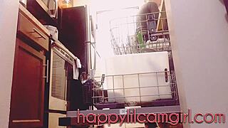 giantess babe cleans kitchen ignoring your tiny stares