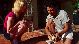 blonde cutie ashden rivers flexes & takes deep fuck facial 😍💦