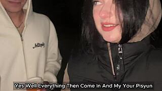 whoa girl next door deepthroats stranger after walk and gulps cum!