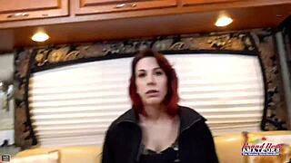 Scarlett Foxx masturbates then milks juicy cock with mouth