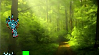 shaved tattooed big tits raven plays zombie attack game