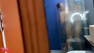 he banged married milf in bathroom as husband watched close