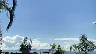 chubby ebony curves fart wildly poolside shaking her fat ass