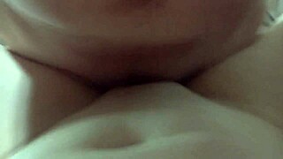 i bent the redhead milf over sofa and creampied her shaved pussy