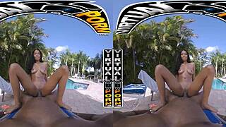 petite babe enters cum-filled garden with monster black cock