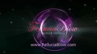 slippery wet milf teases with erotic handjob blowjob