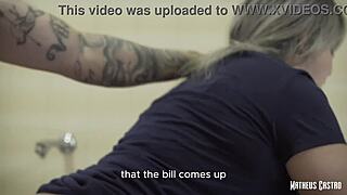 milf sis-in-law bends over laundry for sneaky hardcore fuck