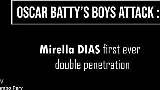 Skinny Brazilian Mirella Dias Dry Double Anal DP Vaginal ATM Big Cock Madness 😱