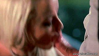 slippery wet milf teases with erotic handjob blowjob