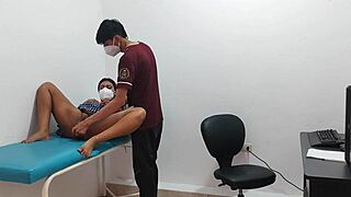 omg i'm that horny tall latina student submissively teasing lingerie in office at work