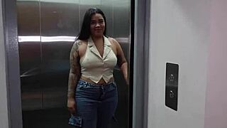 Big ass neighbor jumps on my cock when wife's away