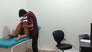 omg i'm that horny tall latina student submissively teasing lingerie in office at work