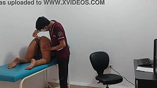 omg i'm that horny tall latina student submissively teasing lingerie in office at work