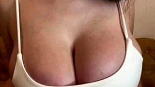 Stepmom's Milky Big Tits Bounce During Hard Pussy Fuck