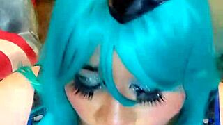 i'm a naughty shemale bunny riding cock cowgirl with big tits and ass