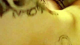 couple's small tits wife pops on monster cock pussy stretch