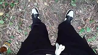 ohh risky forest masturbation with my milf lover got me cumming hard!! 😩🌳