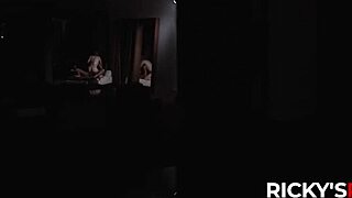 carried away pounding angel young's tight shaved pussy in ricky's room