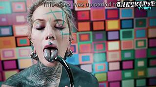 gape my pink corset asshole with steel toy then squirt magic wand orgasm