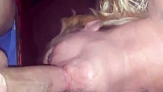 blonde babe sucks fucks massive cock deepthroat