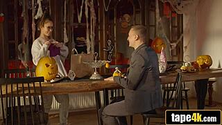 tattooed latina halloween hookup big cock hardcore fuck