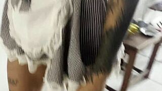 Hey maid, did cleaning this big black cock hit the spot? Part 1 😏🍆