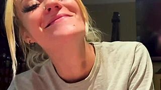 Petite Blonde Teases Juicy Titties Wet Pussy