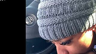 Ebony Snowboarder Chokes on Big Black Cock in Street Blowjob Action