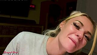 Petite Blonde Teases Juicy Titties Wet Pussy