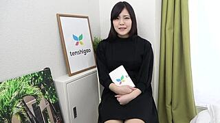 manami takashima fingers shaved pussy in first on-camera masturbation big tits japanese teen pt2