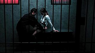 redhead fuck doll bound in escape room gets ripped clothes and used hard...