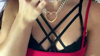 DEBORA PRADO SMOKES JERKS THEN GAGS ON MONSTER COCK!