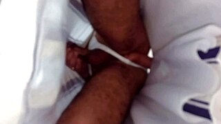 married dude fingers trans bride till she squirts hard right on the public train ride