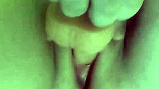 Chubby Big Pussy Lips Squirts Hard from Close-Up Dildo Thrusts