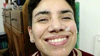 Ever taken an old school POV facial cumshot up close?