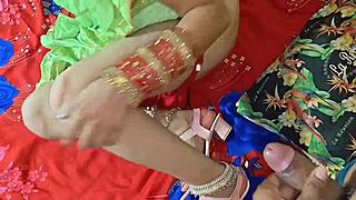 uhh cute saree bhabhi gettin' so naughty with father-in-law... rough sex on her back now!