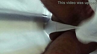 married dude fingers trans bride till she squirts hard right on the public train ride